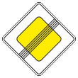 Дорожный знак 2.2 «Конец главной дороги» (металл 0,8 мм, II типоразмер: сторона 700 мм, С/О пленка: тип А инженерная)